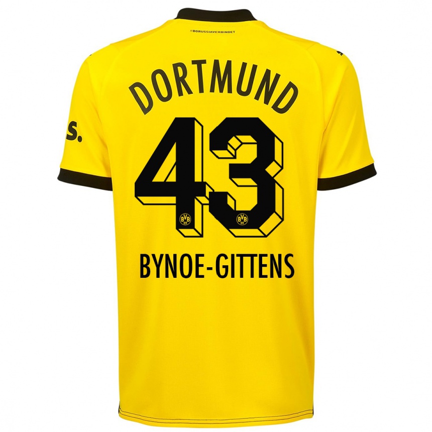 Niño Fútbol Camiseta Jamie Bynoe-Gittens #43 Amarillo 1ª Equipación 2023/24