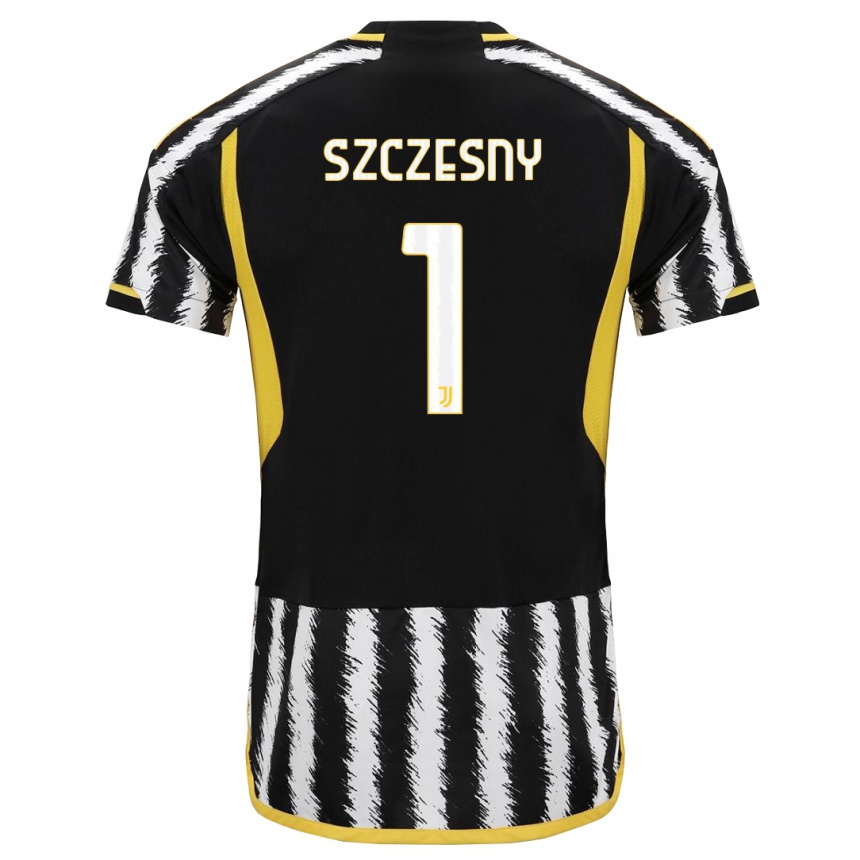 Niño Fútbol Camiseta Wojciech Szczesny #1 Blanco Negro 1ª Equipación 2023/24