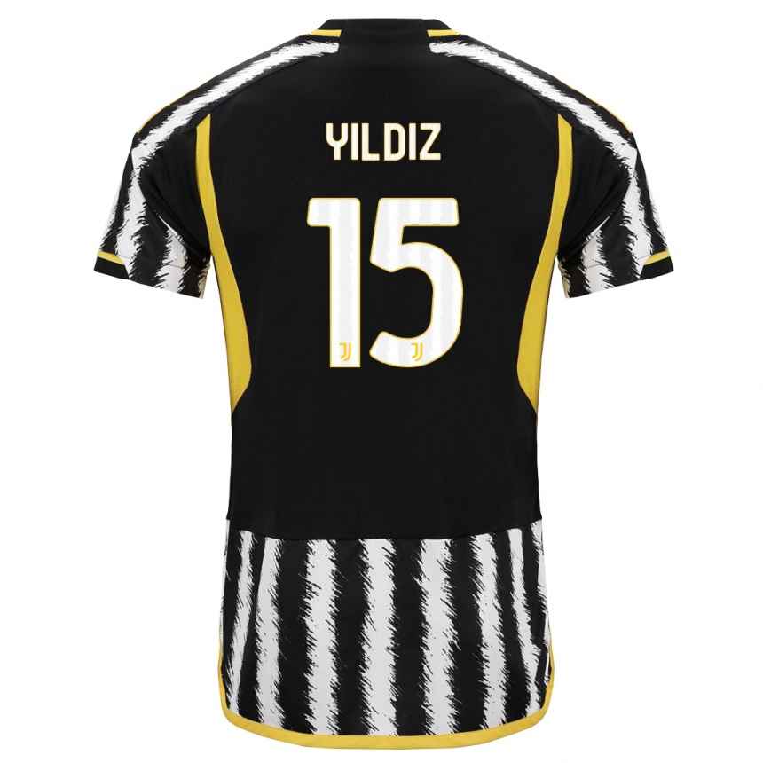 Niño Fútbol Camiseta Kenan Yildiz #0 Blanco Negro 1ª Equipación 2023/24