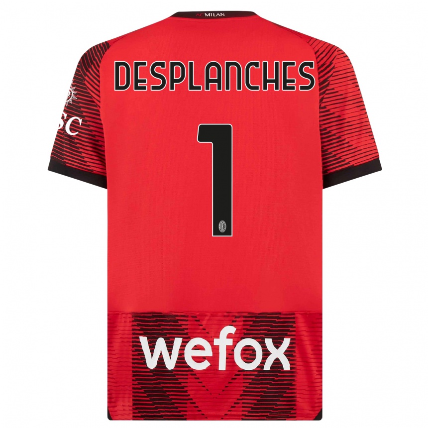 Niño Fútbol Camiseta Sebastiano Desplanches #1 Negro Rojo 1ª Equipación 2023/24