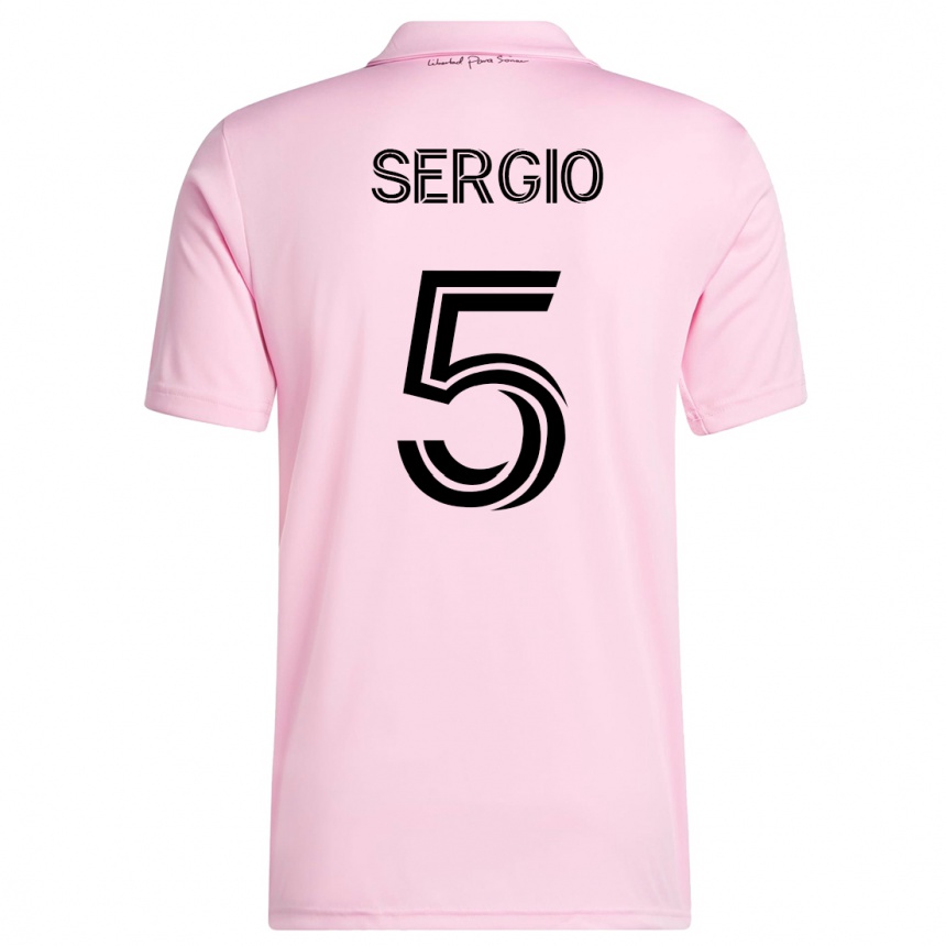 Niño Fútbol Camiseta Sergio Busquets #5 Rosa 1ª Equipación 2023/24