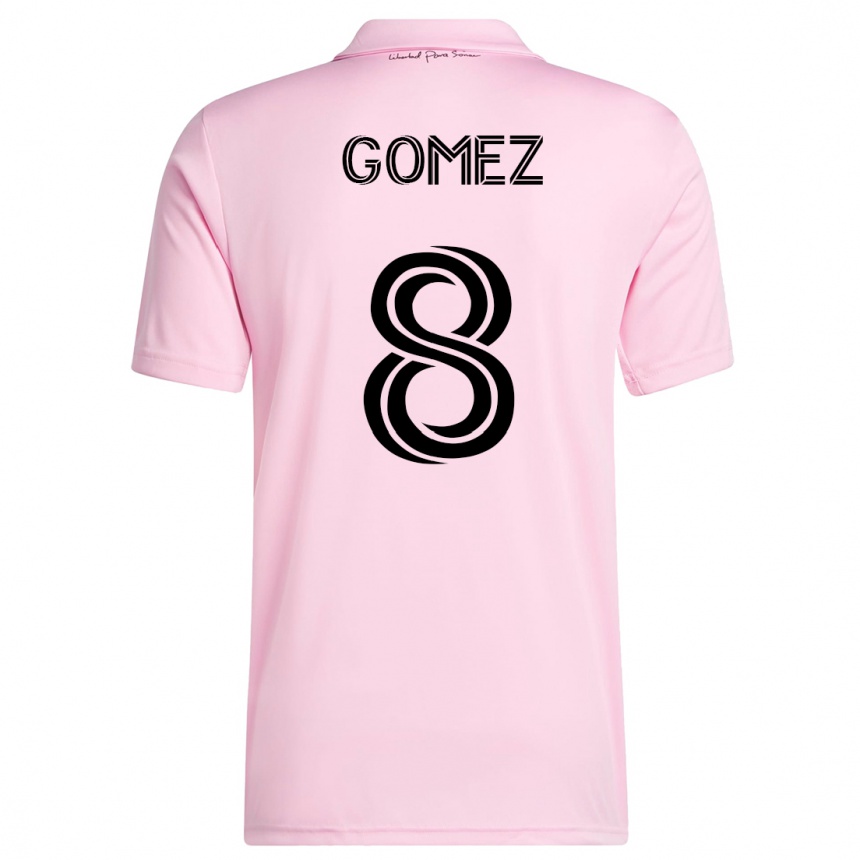Niño Fútbol Camiseta Diego Gómez #8 Rosa 1ª Equipación 2023/24