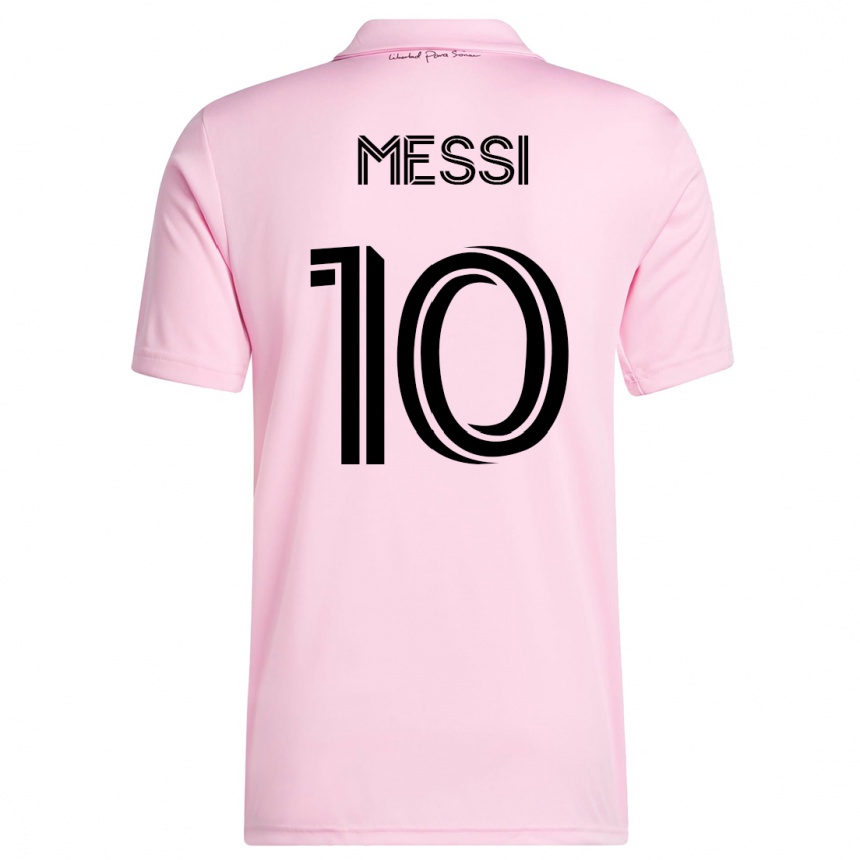 Niño Fútbol Camiseta Lionel Messi #10 Rosa 1ª Equipación 2023/24