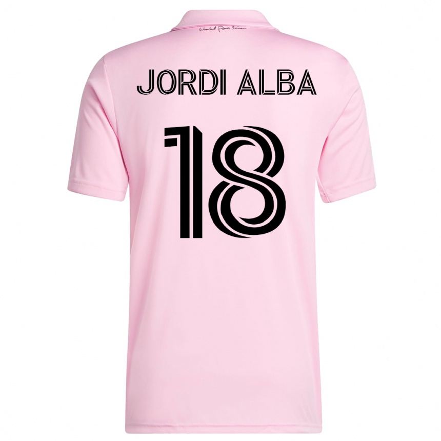 Niño Fútbol Camiseta Jordi Alba #18 Rosa 1ª Equipación 2023/24