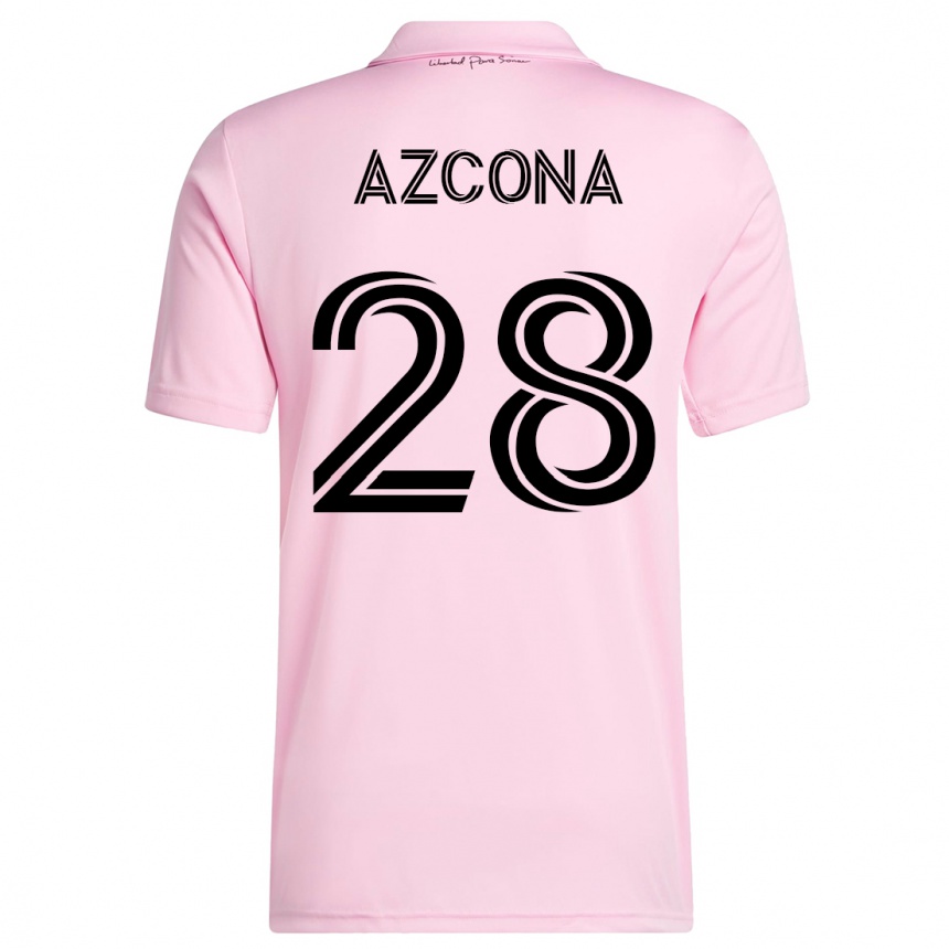 Niño Fútbol Camiseta Edison Azcona #28 Rosa 1ª Equipación 2023/24