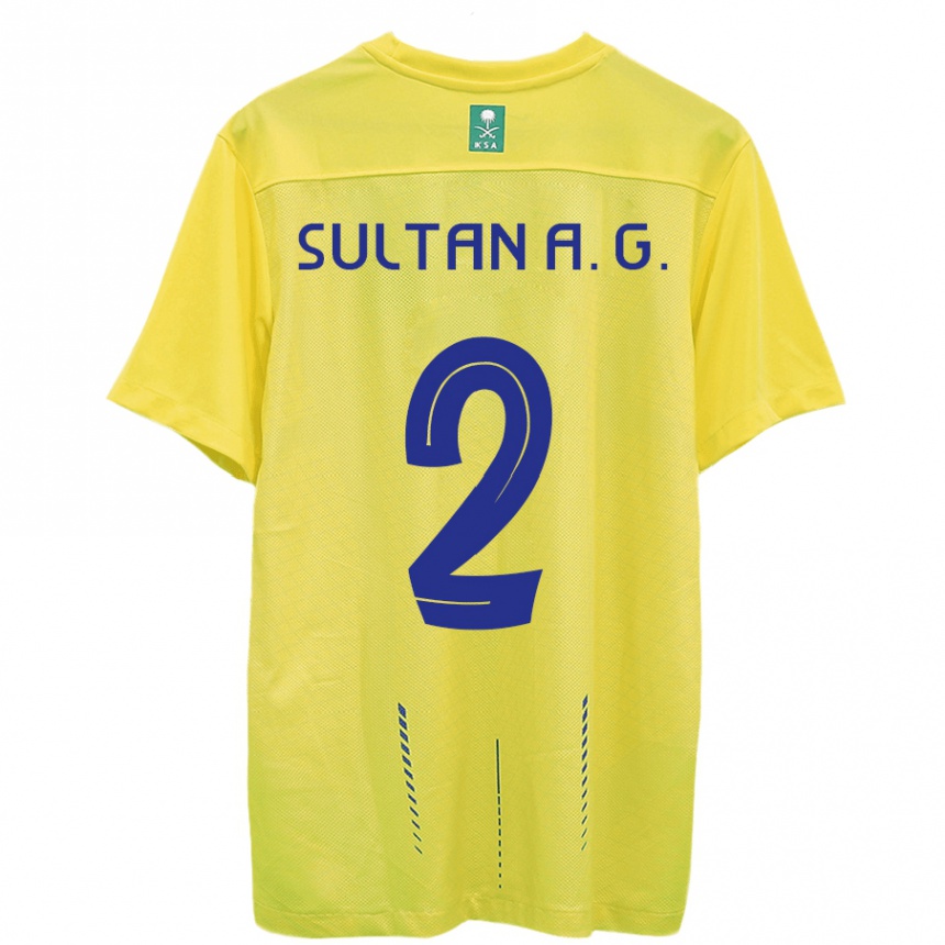 Niño Fútbol Camiseta Sultan Al-Ghannam #2 Amarillo 1ª Equipación 2023/24