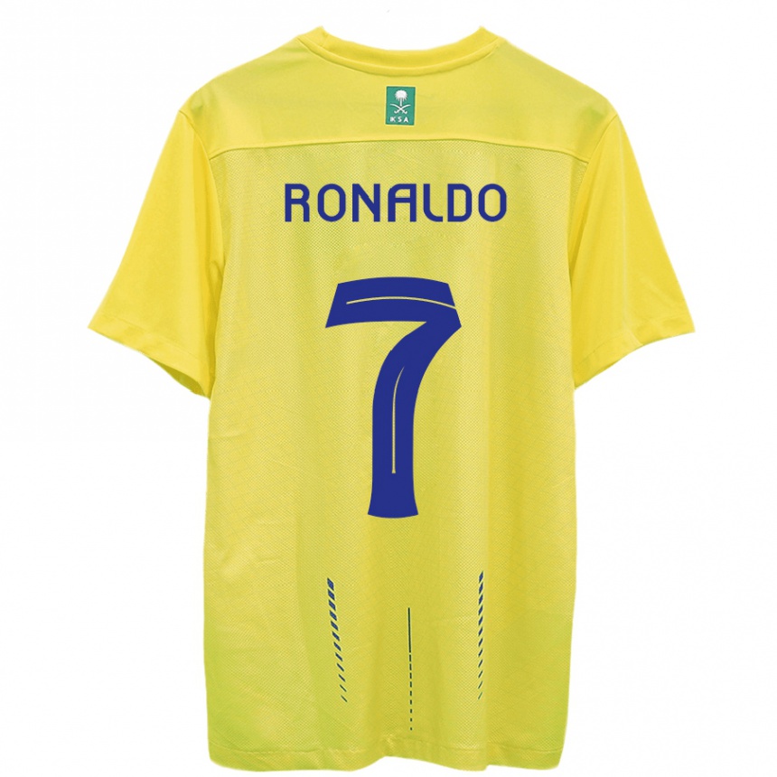 Niño Fútbol Camiseta Cristiano Ronaldo #7 Amarillo 1ª Equipación 2023/24
