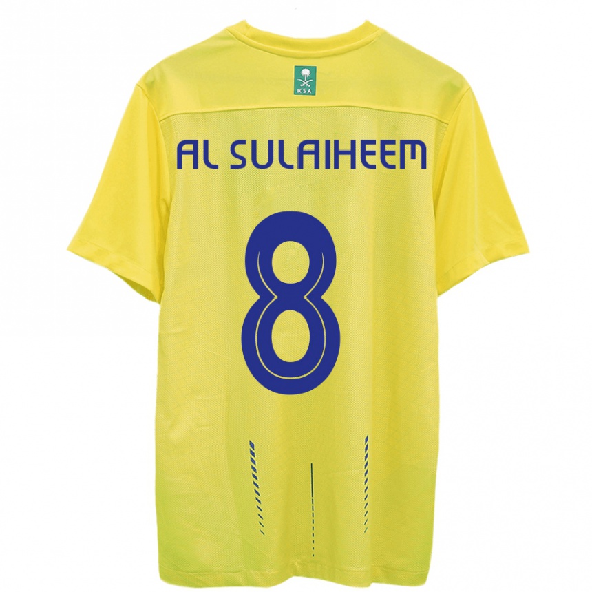 Niño Fútbol Camiseta Abdulmajeed Al-Sulaiheem #8 Amarillo 1ª Equipación 2023/24