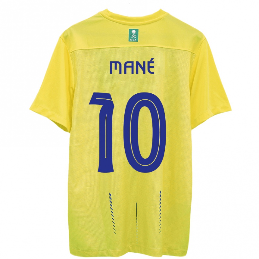 Niño Fútbol Camiseta Sadio Mane #10 Amarillo 1ª Equipación 2023/24