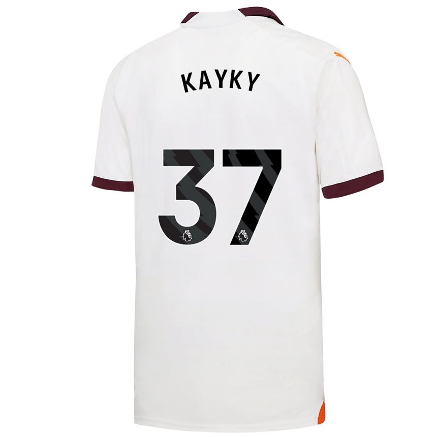 Niño Fútbol Camiseta Kayky #37 Blanco 2ª Equipación 2023/24