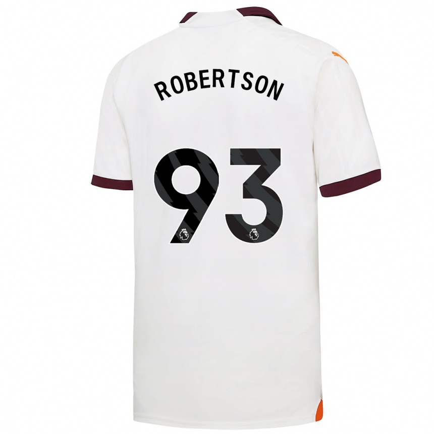 Niño Fútbol Camiseta Alex Robertson #93 Blanco 2ª Equipación 2023/24