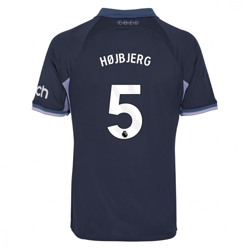 Niño Fútbol Camiseta Pierre Emile Hojbjerg #5 Azul Oscuro 2ª Equipación 2023/24