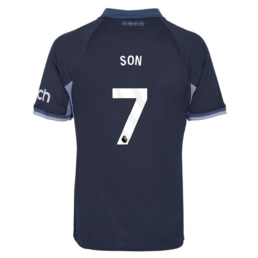 Niño Fútbol Camiseta Heung-Min Son #7 Azul Oscuro 2ª Equipación 2023/24