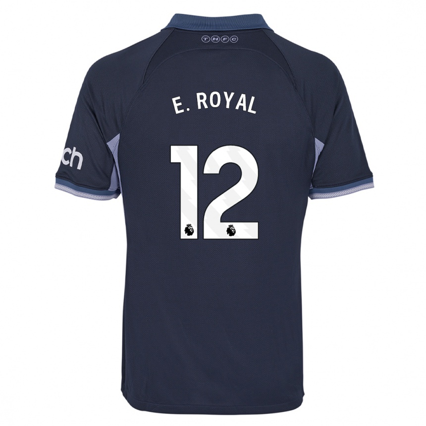 Niño Fútbol Camiseta Emerson Royal #12 Azul Oscuro 2ª Equipación 2023/24