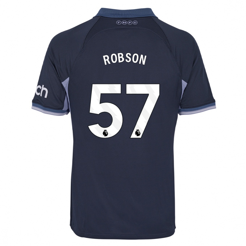 Niño Fútbol Camiseta Max Robson #57 Azul Oscuro 2ª Equipación 2023/24