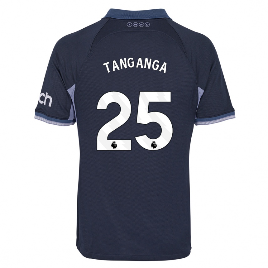 Niño Fútbol Camiseta Japhet Tanganga #25 Azul Oscuro 2ª Equipación 2023/24