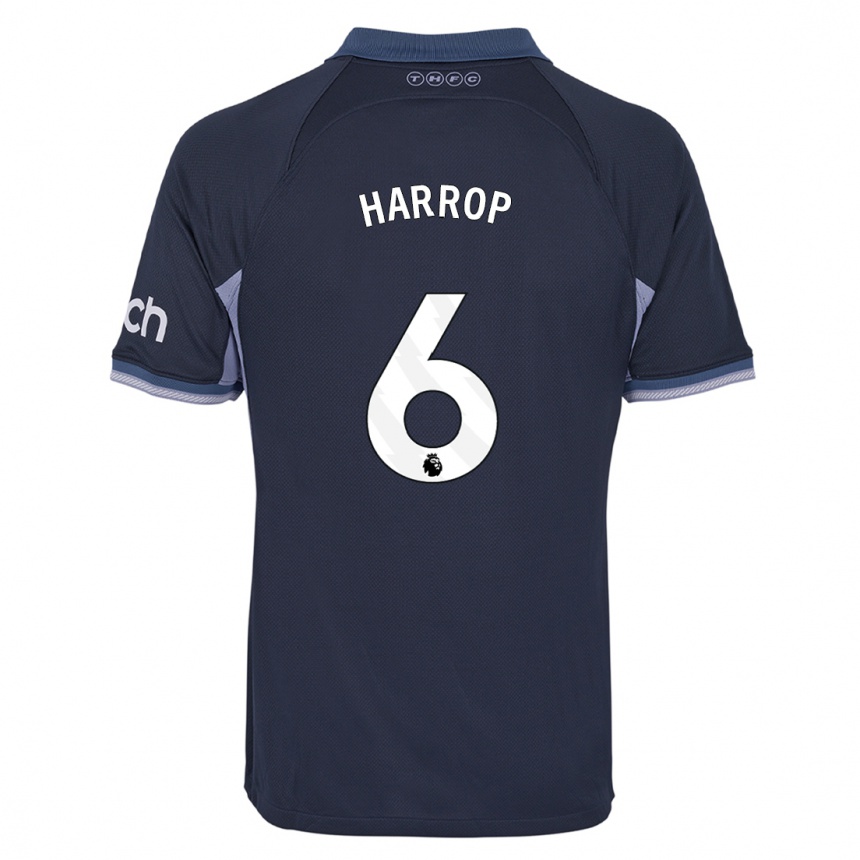Niño Fútbol Camiseta Kerys Harrop #6 Azul Oscuro 2ª Equipación 2023/24