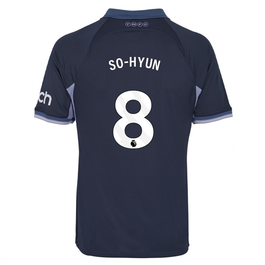 Niño Fútbol Camiseta Cho So-Hyun #8 Azul Oscuro 2ª Equipación 2023/24