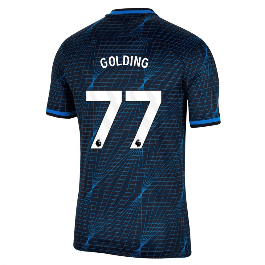 Niño Fútbol Camiseta Michael Golding #77 Azul Oscuro 2ª Equipación 2023/24