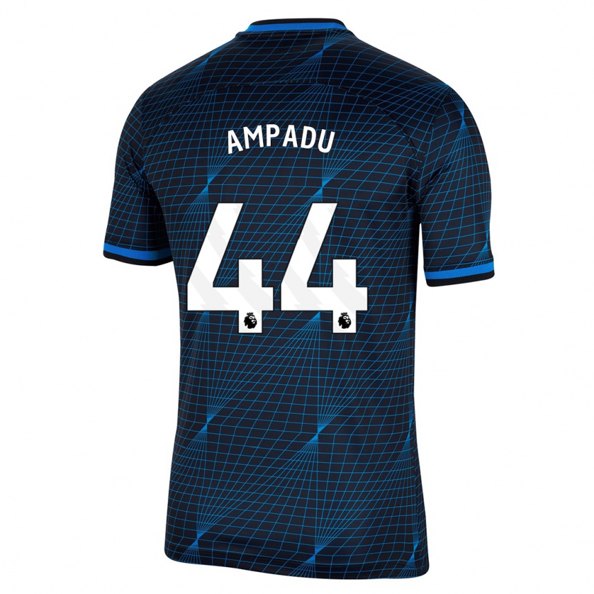 Niño Fútbol Camiseta Ethan Ampadu #44 Azul Oscuro 2ª Equipación 2023/24