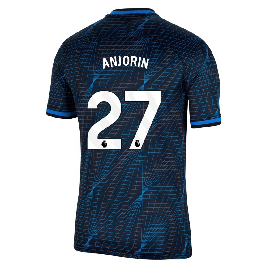 Niño Fútbol Camiseta Tino Anjorin #27 Azul Oscuro 2ª Equipación 2023/24