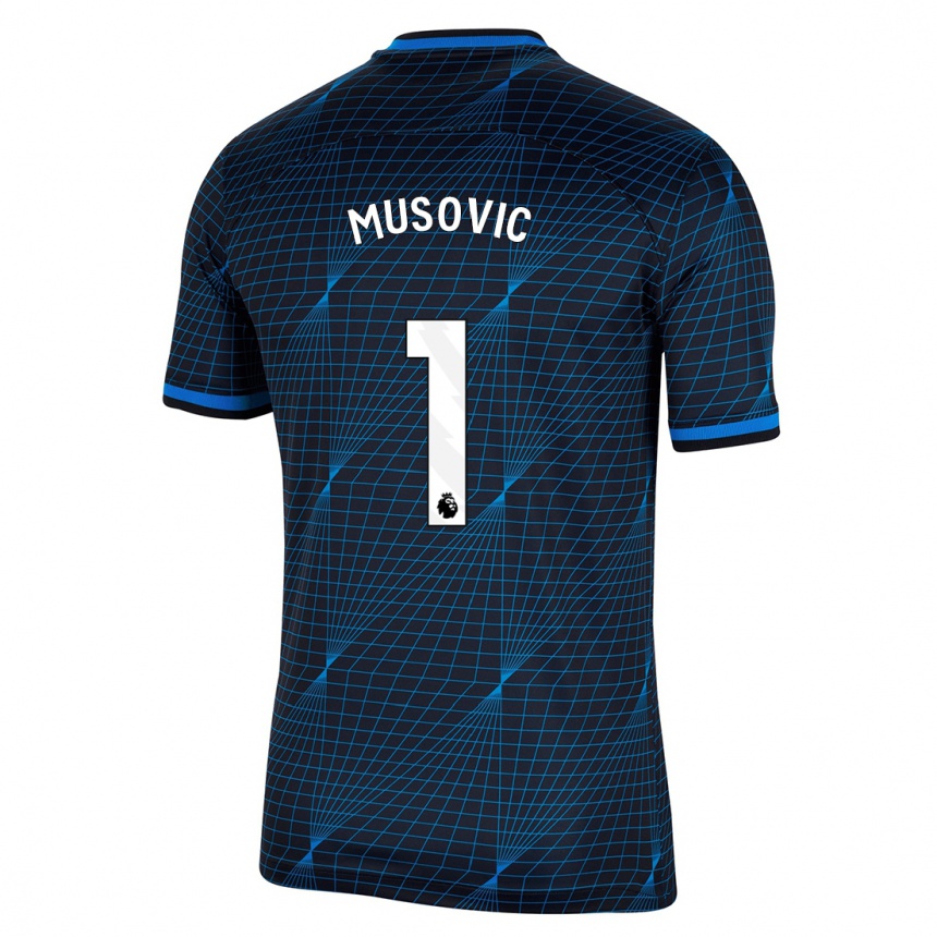 Niño Fútbol Camiseta Zecira Musovic #1 Azul Oscuro 2ª Equipación 2023/24