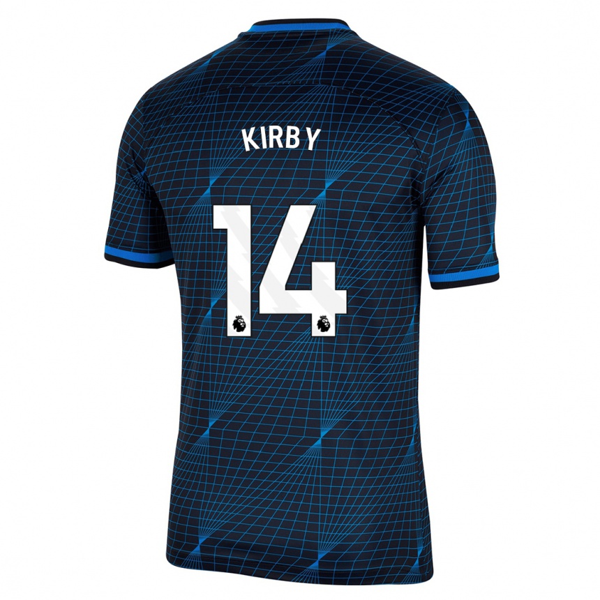 Niño Fútbol Camiseta Fran Kirby #14 Azul Oscuro 2ª Equipación 2023/24