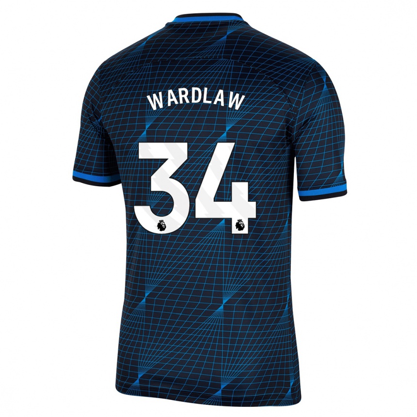 Niño Fútbol Camiseta Charlotte Wardlaw #34 Azul Oscuro 2ª Equipación 2023/24