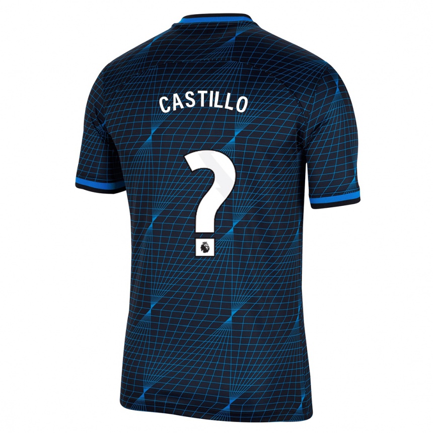 Niño Fútbol Camiseta Juan Castillo #0 Azul Oscuro 2ª Equipación 2023/24