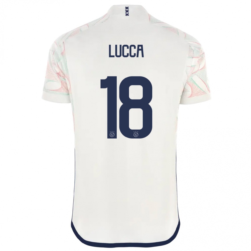 Niño Fútbol Camiseta Lorenzo Lucca #18 Blanco 2ª Equipación 2023/24