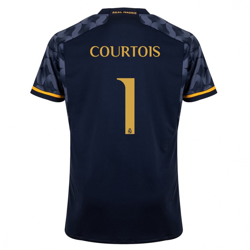 Niño Fútbol Camiseta Thibaut Courtois #1 Azul Oscuro 2ª Equipación 2023/24