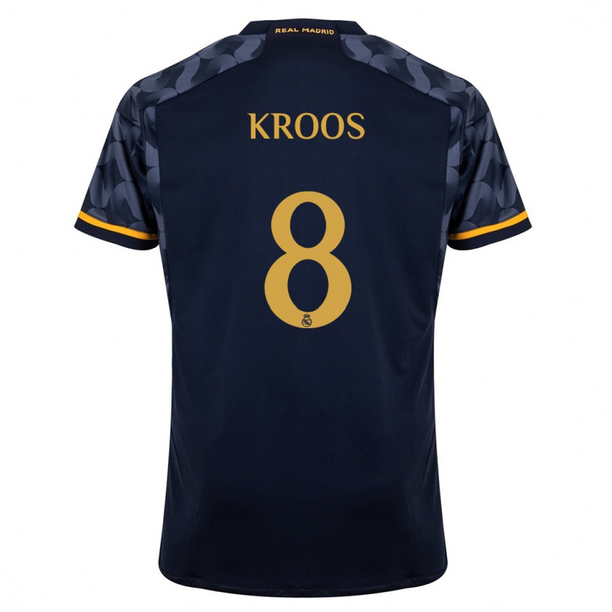 Niño Fútbol Camiseta Toni Kroos #8 Azul Oscuro 2ª Equipación 2023/24