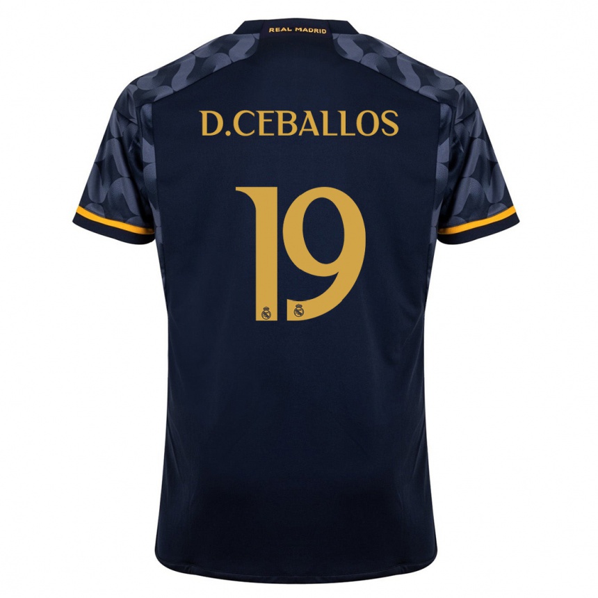 Niño Fútbol Camiseta Dani Ceballos #19 Azul Oscuro 2ª Equipación 2023/24