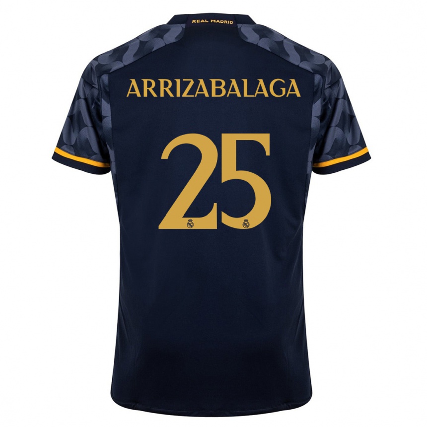 Niño Fútbol Camiseta Kepa Arrizabalaga #25 Azul Oscuro 2ª Equipación 2023/24