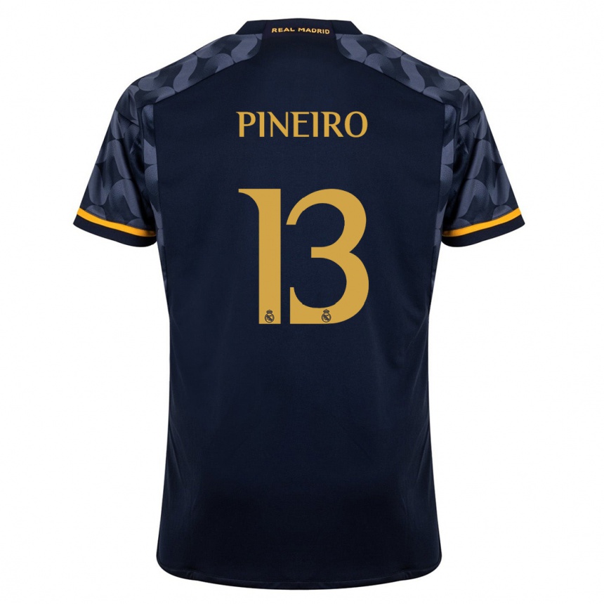 Niño Fútbol Camiseta Diego Pineiro #13 Azul Oscuro 2ª Equipación 2023/24