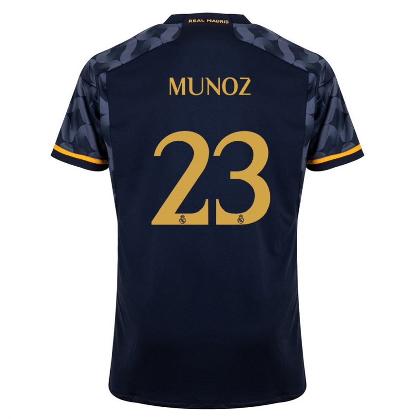 Niño Fútbol Camiseta Victor Munoz #23 Azul Oscuro 2ª Equipación 2023/24