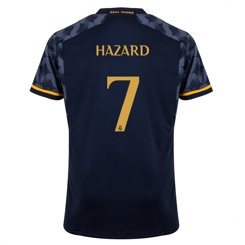Niño Fútbol Camiseta Eden Hazard #7 Azul Oscuro 2ª Equipación 2023/24