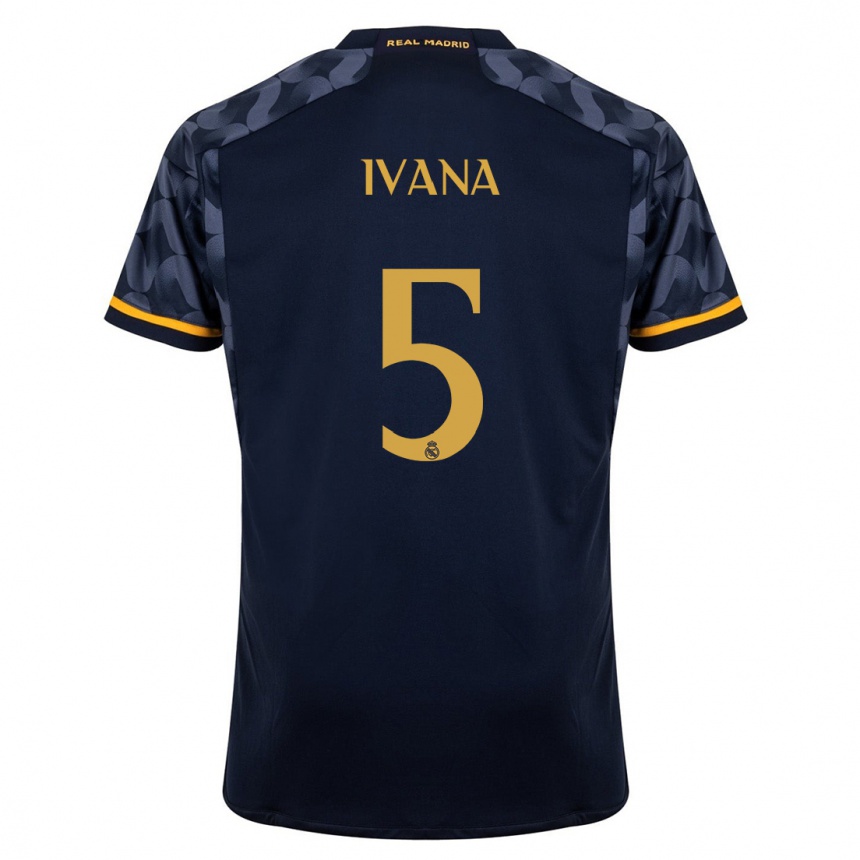 Niño Fútbol Camiseta Ivana Andres #5 Azul Oscuro 2ª Equipación 2023/24