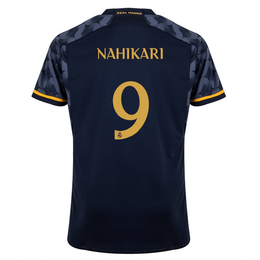Niño Fútbol Camiseta Nahikari Garcia #9 Azul Oscuro 2ª Equipación 2023/24