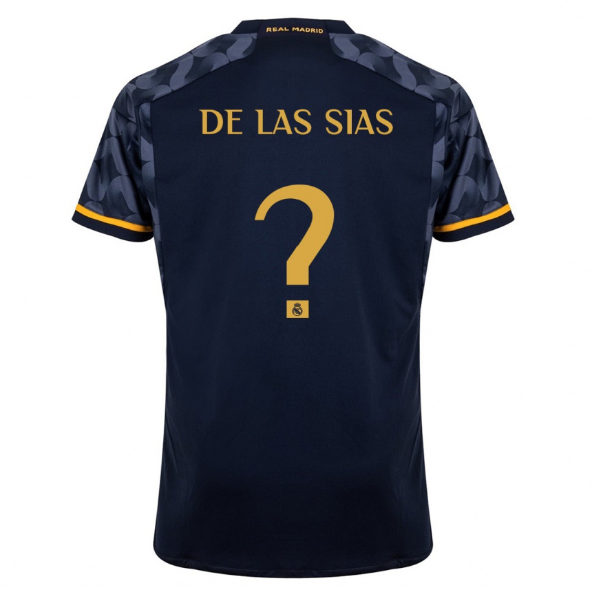 Niño Fútbol Camiseta Marcos De Las Sias #0 Azul Oscuro 2ª Equipación 2023/24