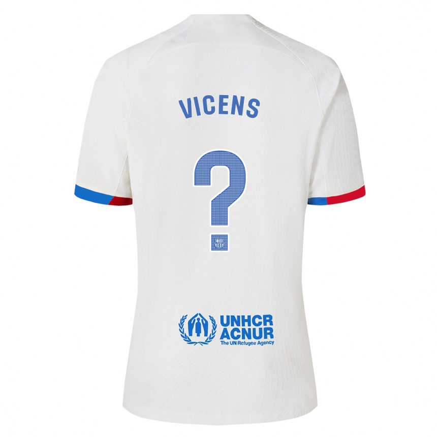 Niño Fútbol Camiseta Biel Vicens #0 Blanco 2ª Equipación 2023/24