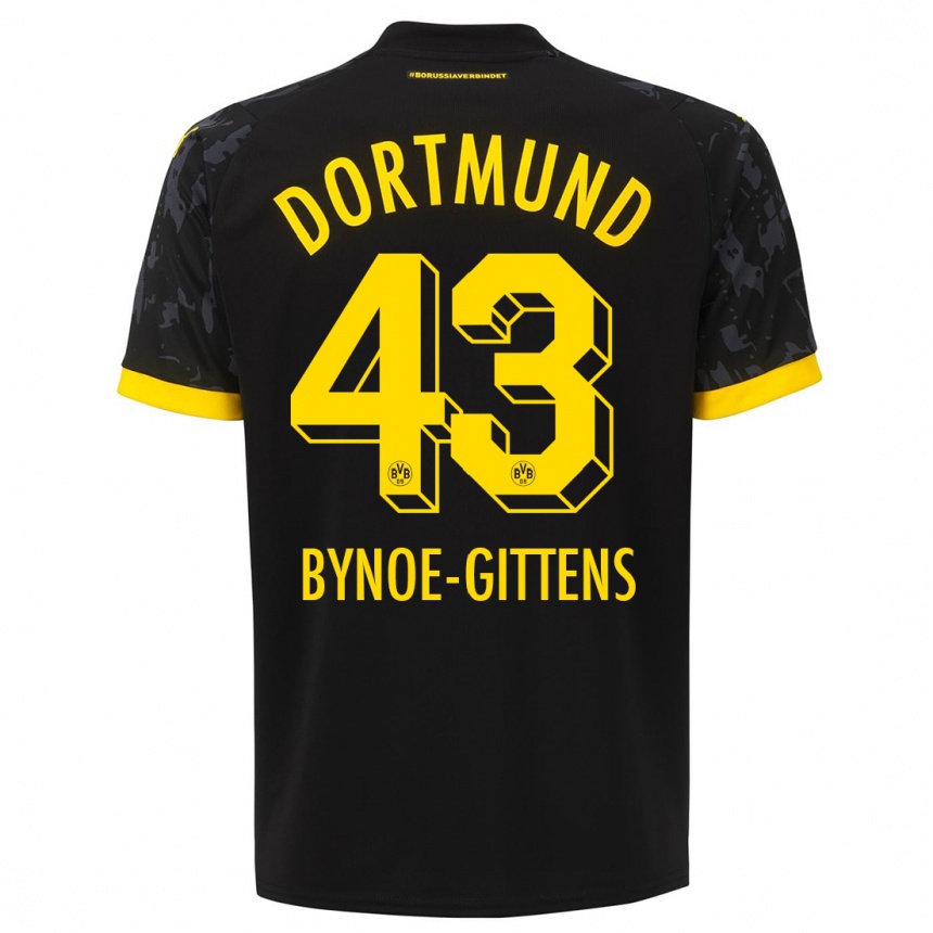 Niño Fútbol Camiseta Jamie Bynoe-Gittens #43 Negro 2ª Equipación 2023/24