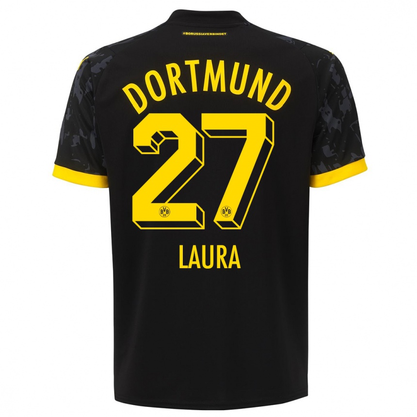 Niño Fútbol Camiseta Van Der Heijden Laura #27 Negro 2ª Equipación 2023/24