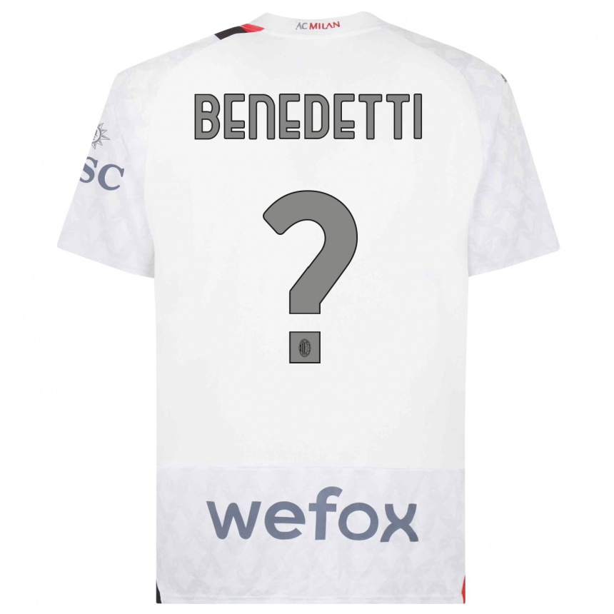 Niño Fútbol Camiseta Emanuele Benedetti #0 Blanco 2ª Equipación 2023/24
