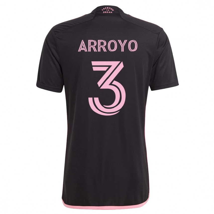 Niño Fútbol Camiseta Dixon Arroyo #3 Negro 2ª Equipación 2023/24