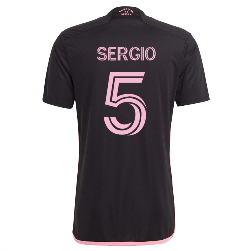 Niño Fútbol Camiseta Sergio Busquets #5 Negro 2ª Equipación 2023/24