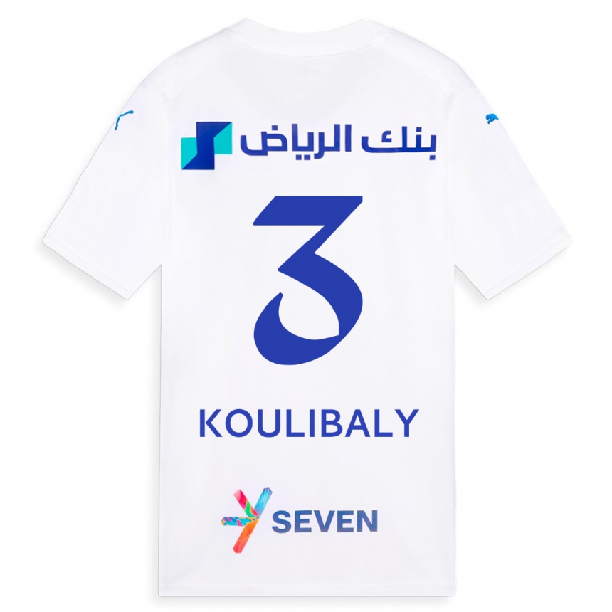 Niño Fútbol Camiseta Kalidou Koulibaly #3 Blanco 2ª Equipación 2023/24