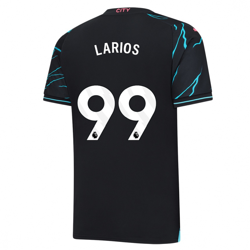 Niño Fútbol Camiseta Juan Larios #99 Azul Oscuro Equipación Tercera 2023/24