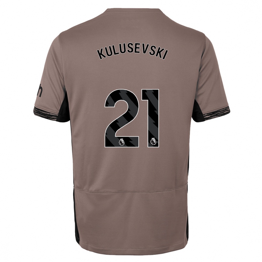 Niño Fútbol Camiseta Dejan Kulusevski #21 Beige Obscuro Equipación Tercera 2023/24