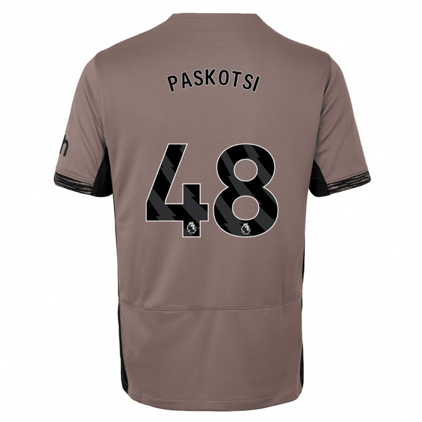 Niño Fútbol Camiseta Maksim Paskotsi #48 Beige Obscuro Equipación Tercera 2023/24